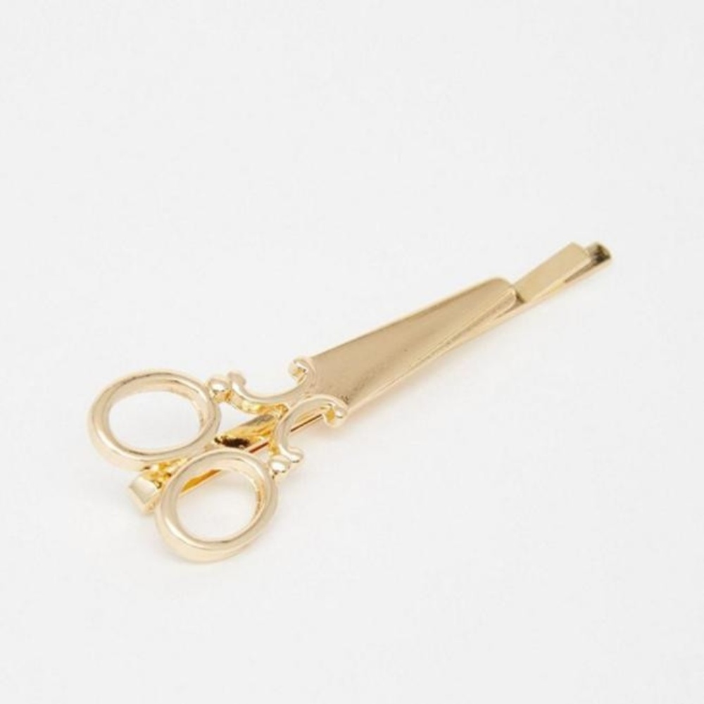 "Snip & Clip" Unique Scissor Gold/Silver Hair Pin - Picture 6 of 8